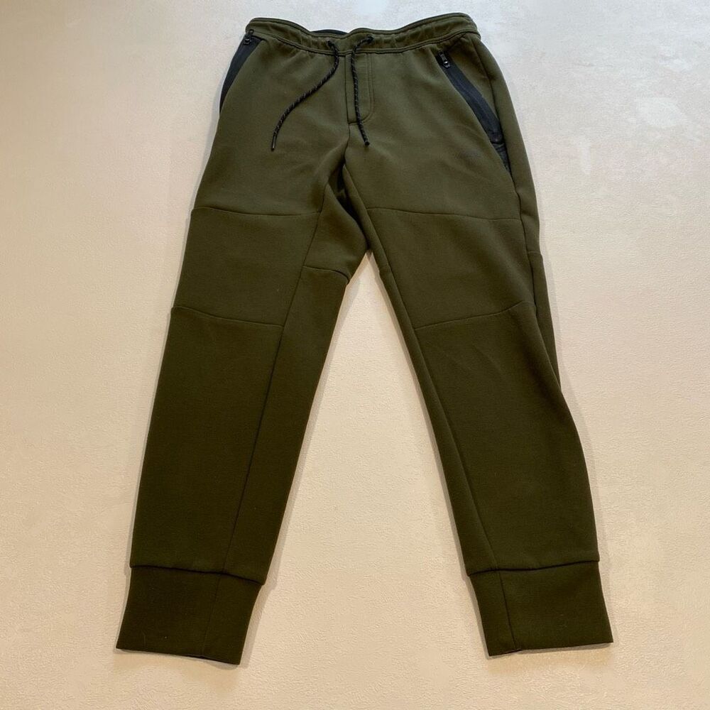 American Eagle Olive Green Jogger Sweatpants Size Small Zip Pocket Athleisure